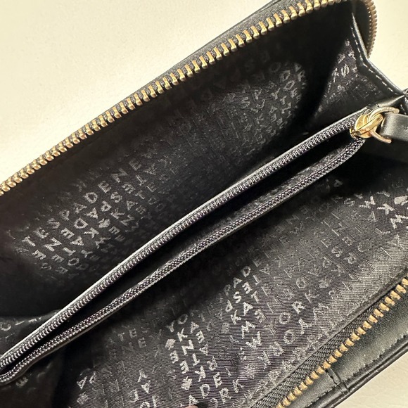 Kate Spade // Black Leather Wristlet Wallet - Picture 5 of 8